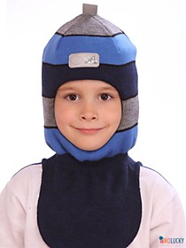 Шапка-шлем 21101-02 темно-синий, ярко-синий 
