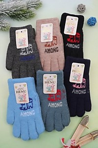 Перчатки детские "HENU" (двойные, начёс) №ГП111D