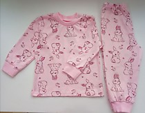 Пижама на кнопках Зайка на розовом, 48к_МХ