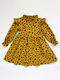 3kinder Платье для девочки леопард/желтый ПЛ-301-В