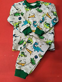 Пижама Динозавры на сером, 48ф_МХ